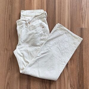 GAP Women's Off-White Wide Leg Jeans